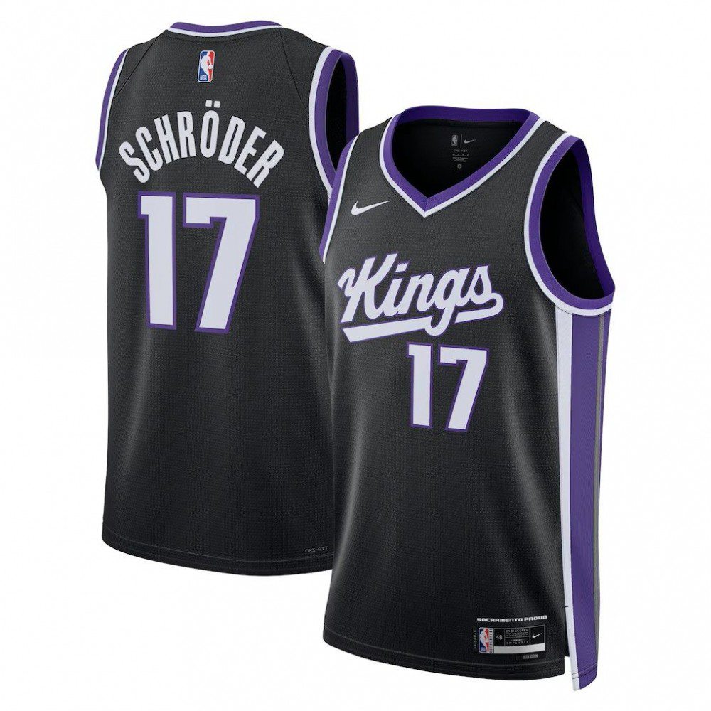 Dennis Schröder Sacramento Kings Unisex Swingman Jersey - Icon Edition - Black-Pro Kit Vault | Brand New 26/27 Sports Jerseys